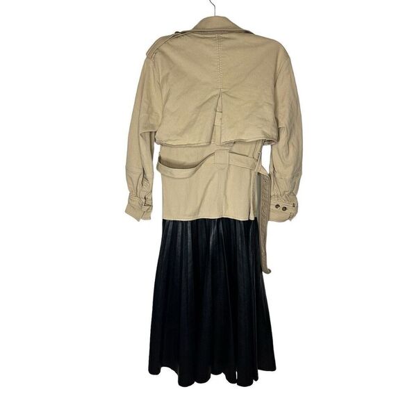 Jonathan Simkhai Dakota Faux Leather Trench Coat Size 10 - Picture 7 of 12